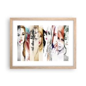 Poster in cornice rovere chiaro - E sei sempre tu - 40x30 cm