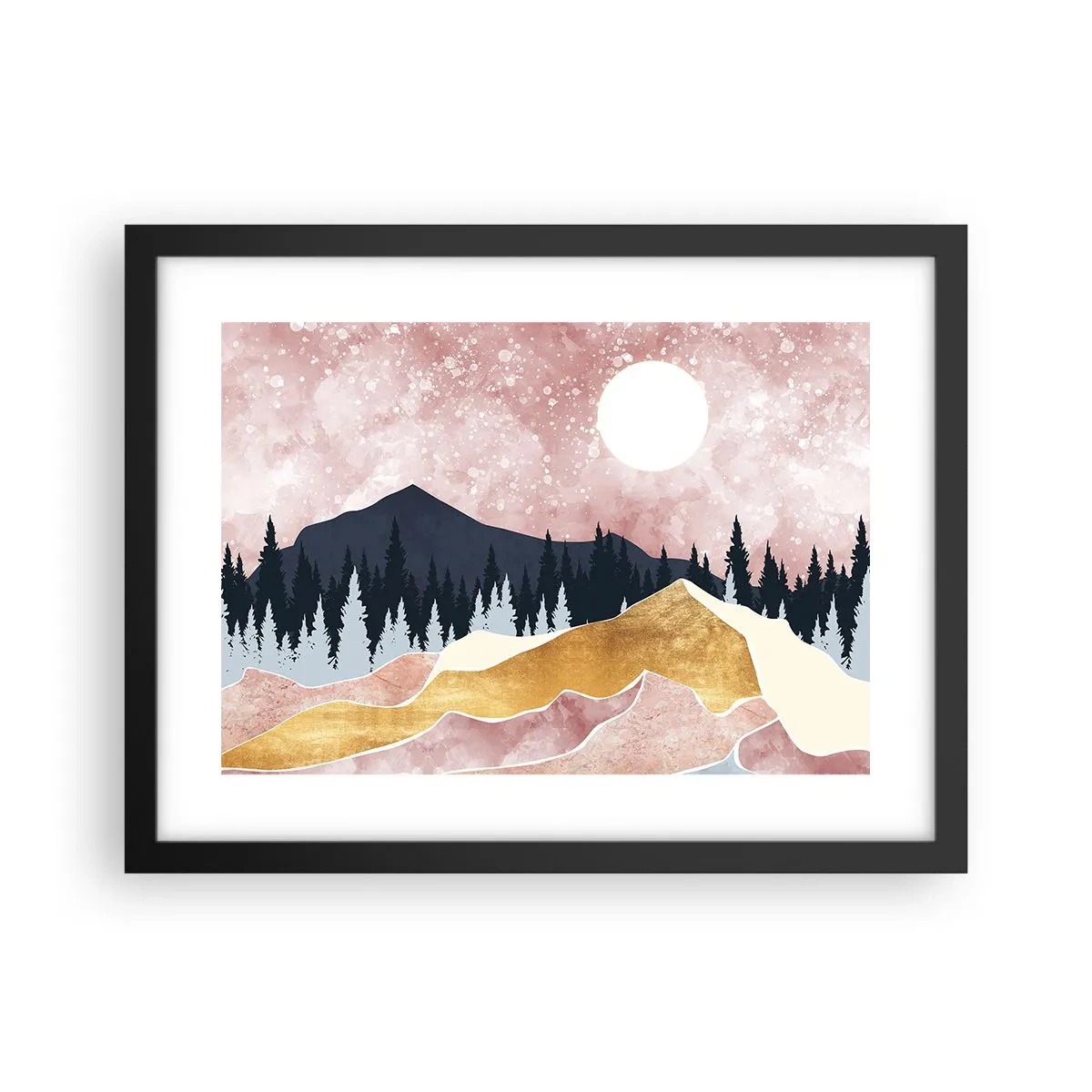 Poster in cornice nera - Guardiano notturno - 40x30 cm