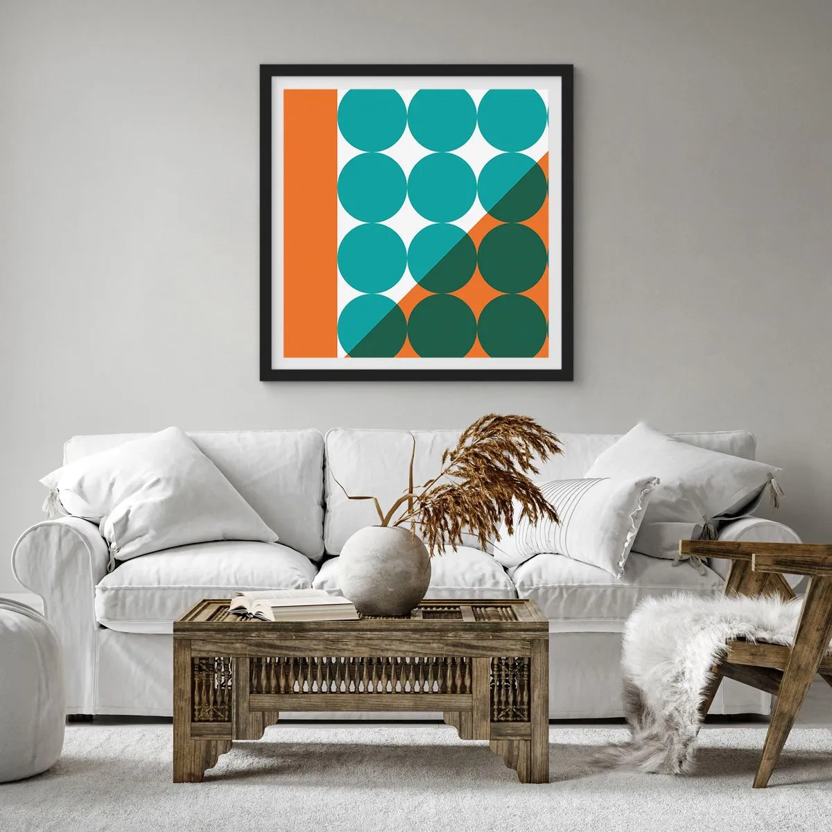 Poster in cornice nera - In alto obliquo - 60x60 cm