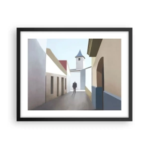 Poster in cornice nera - Passeggiata assolata - 50x40 cm