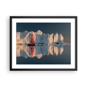 Poster in cornice nera - Ai confini del mondo - 50x40 cm