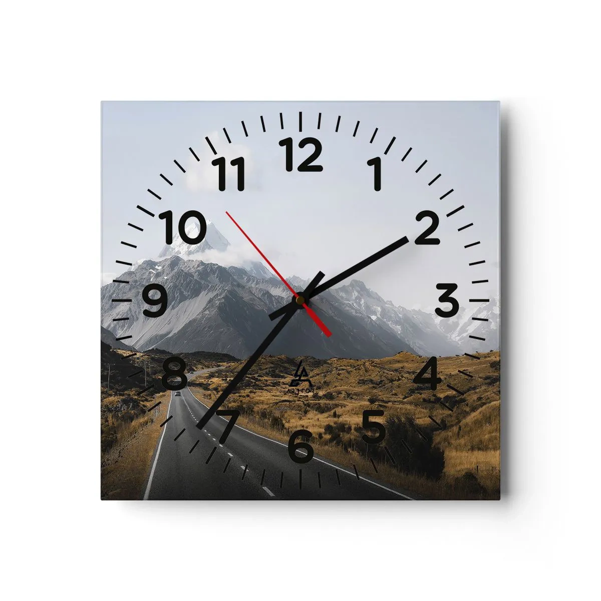 Orologio da parete - Orologio in Vetro - Via verso il cuore dei monti - 40x40 cm