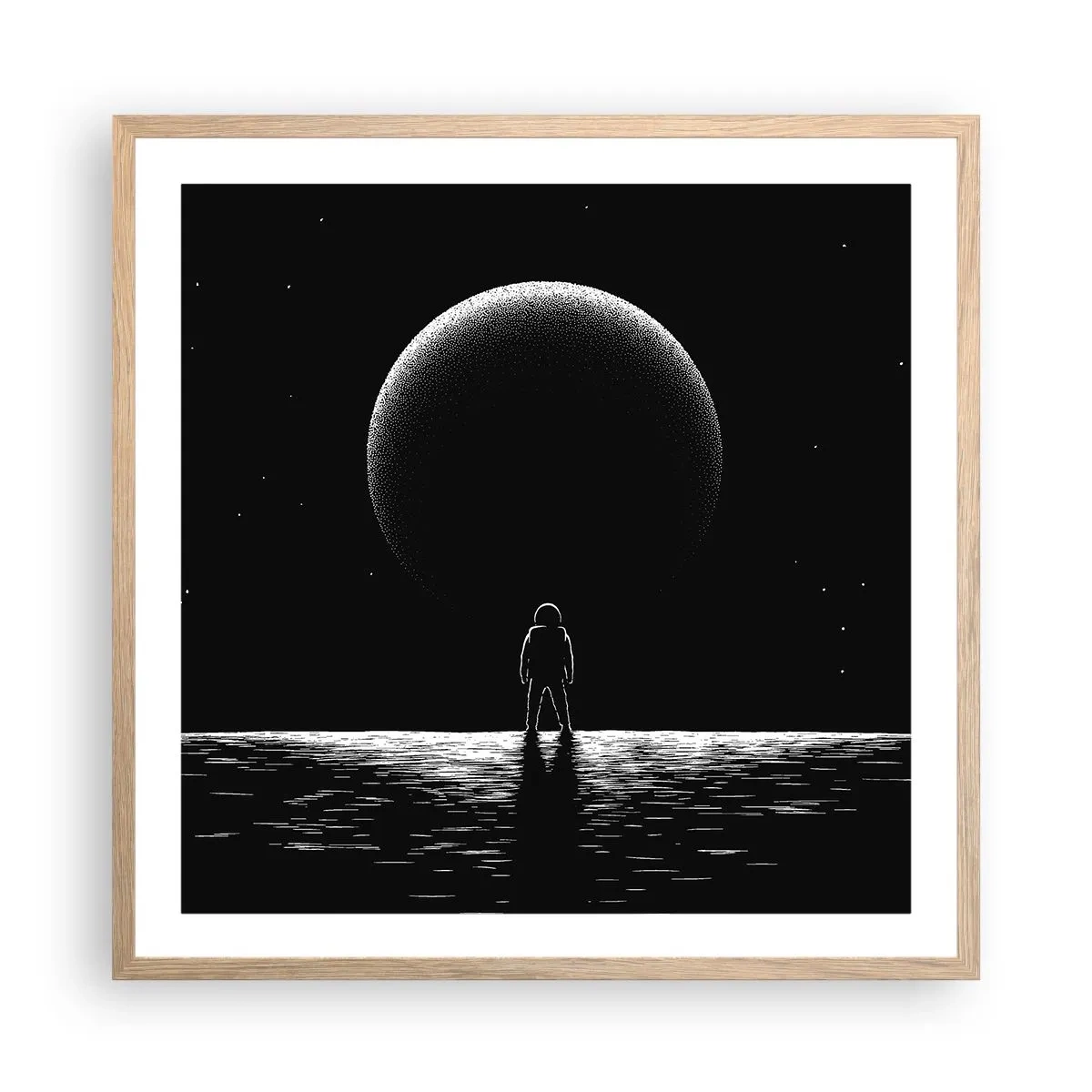 Poster in cornice rovere chiaro - Faccia a faccia - 60x60 cm