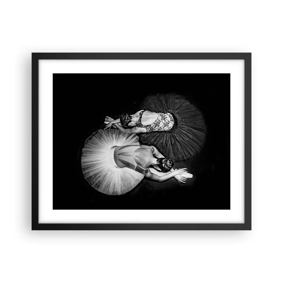 Poster in cornice nera - Yin e yang -  equilibrio ideale - 50x40 cm