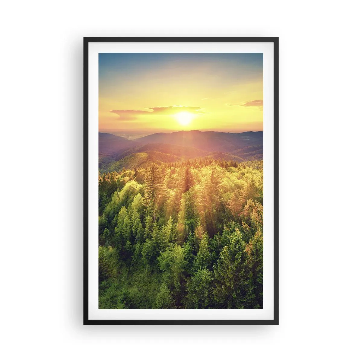 Poster in cornice nera - Vette e cime - 61x91 cm