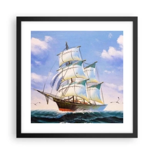 Poster in cornice nera - Con orgoglio nel vento - 40x40 cm
