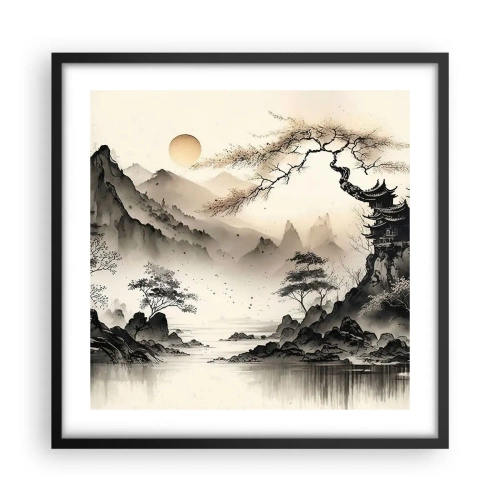 Poster in cornice nera - Il fascino irripetibile dell'oriente - 50x50 cm