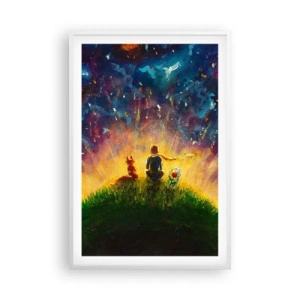 Poster in cornice bianca - Amore e amicizia: l'intero mondo - 61x91 cm