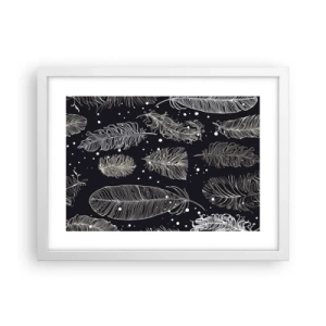 Poster in cornice bianca - Pizzo piumato - 40x30 cm