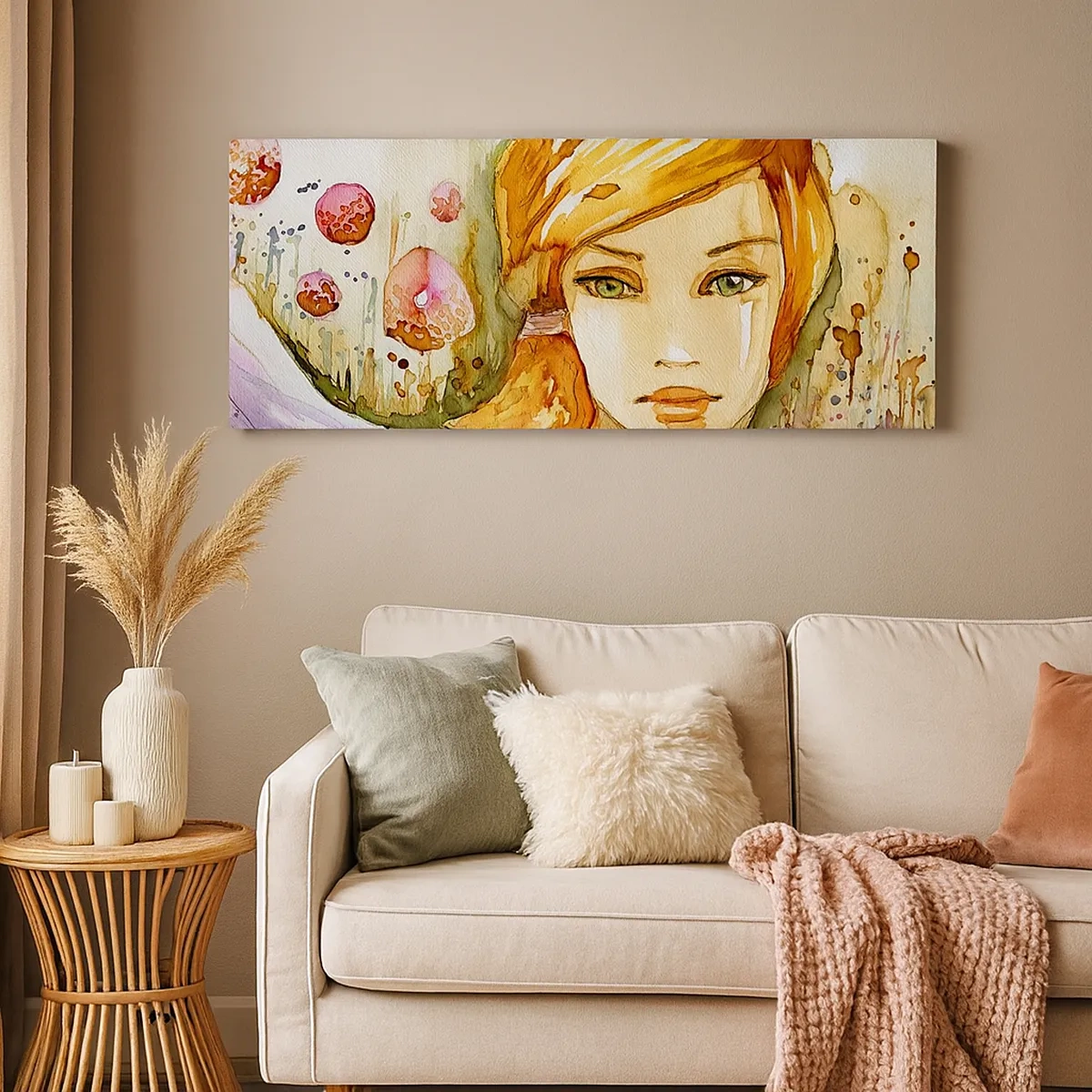 Quadro su tela - Stampe su Tela - Sguardo di smeraldo, che calma l'ira - 30x30 cm