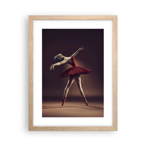 Poster in cornice rovere chiaro - Prima ballerina - 30x40 cm