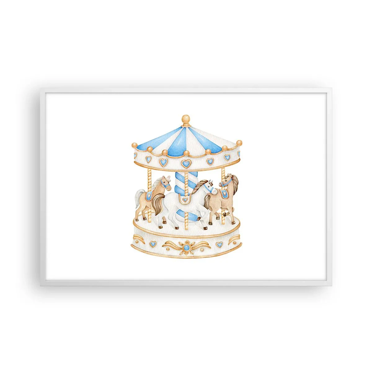 Poster in cornice bianca - Dolce infanzia - 91x61 cm