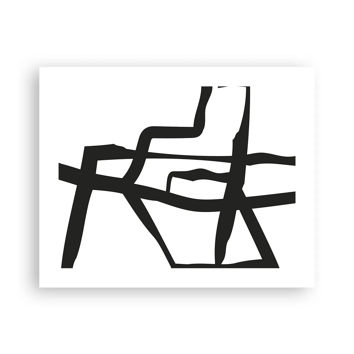 Poster - Struttura bianca e nera - 50x40 cm