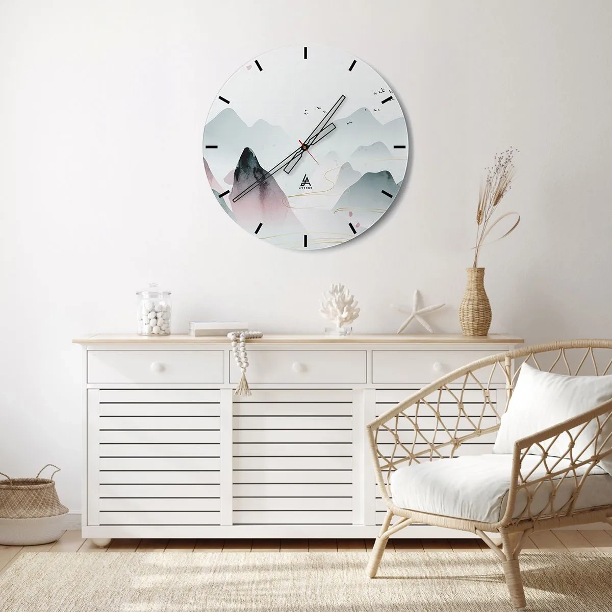 Orologio da parete - Orologio in Vetro - Oltre le cime - 30x30 cm