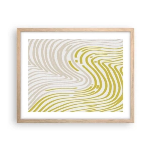 Poster in cornice rovere chiaro - Composizione con lieve deflessione - 50x40 cm