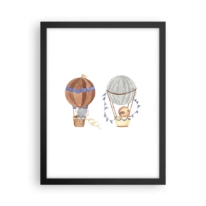 Poster in cornice nera - Amici in viaggio - 30x40 cm