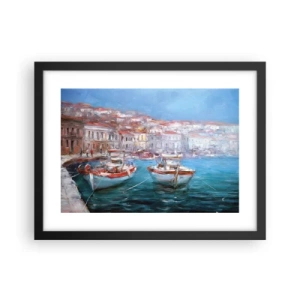 Poster in cornice nera - Golfo italiano - 40x30 cm