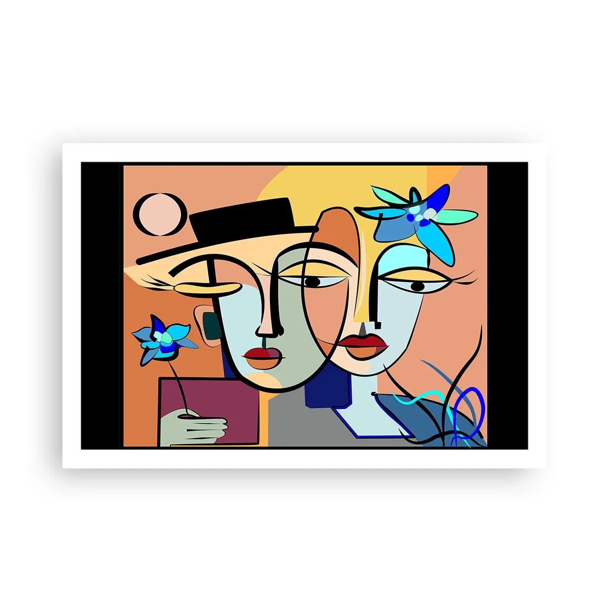 Poster - Appuntamento in stile Picasso - 91x61 cm