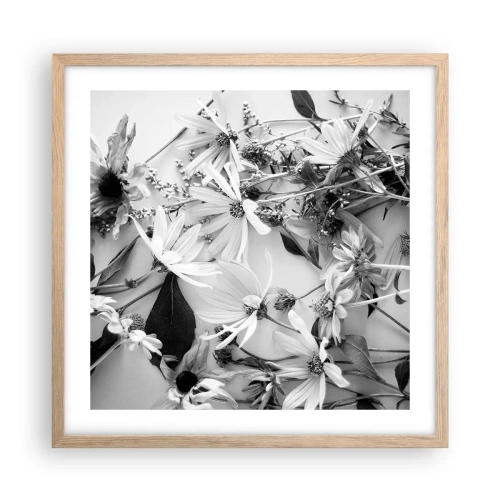 Poster in cornice rovere chiaro - Un non bouquet di fiori - 50x50 cm