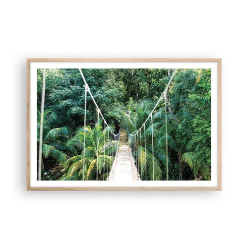 Poster in cornice rovere chiaro - Welcome to the jungle! - 91x61 cm