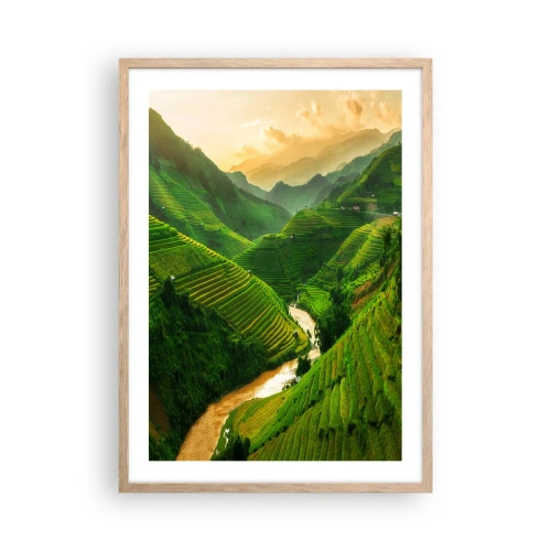 Poster in cornice rovere chiaro - Valle del Vietnam - 50x70 cm