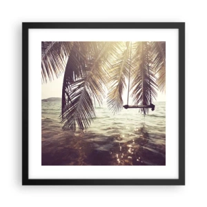 Poster in cornice nera - Si può dondolare tra le nuvole a volontà - 40x40 cm