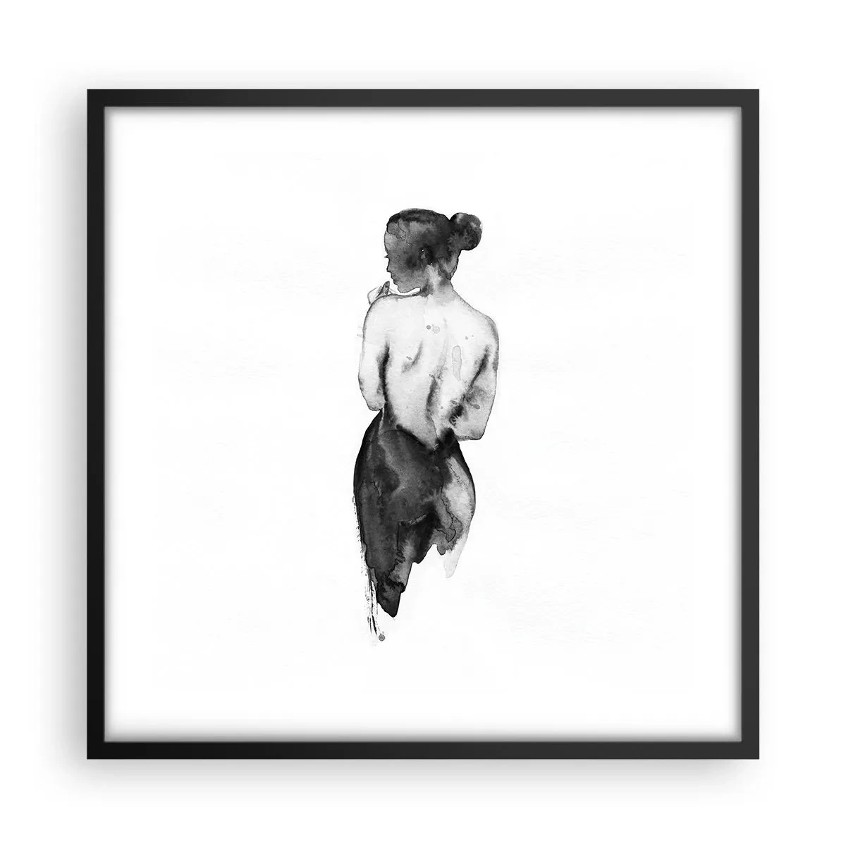 Poster in cornice nera - Accanto a lei il mondo scompare - 50x50 cm