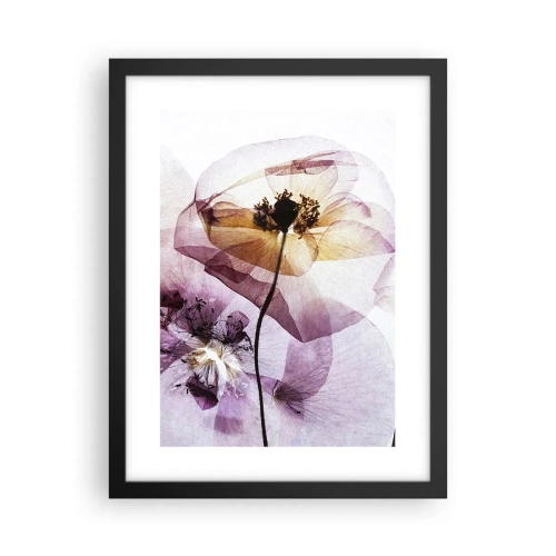 Poster in cornice nera - Fiori trasparenti - 30x40 cm