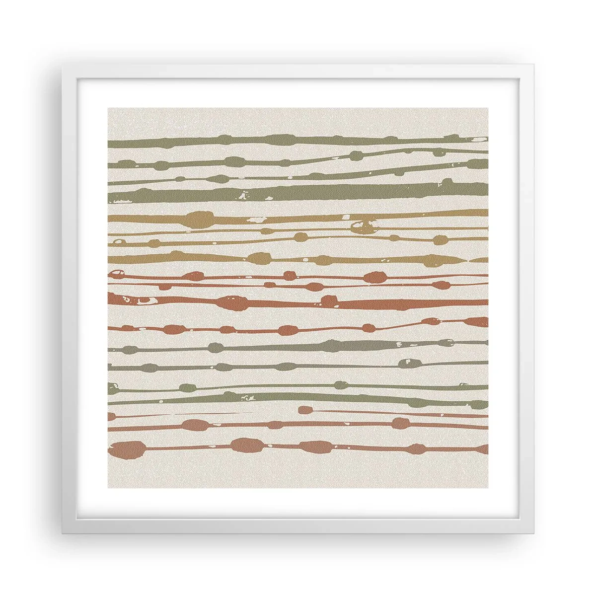 Poster in cornice bianca - La notazione musicale dei colori - 50x50 cm