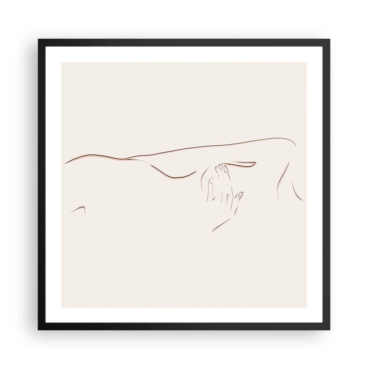 Poster in cornice nera - La forma del desiderio - 60x60 cm