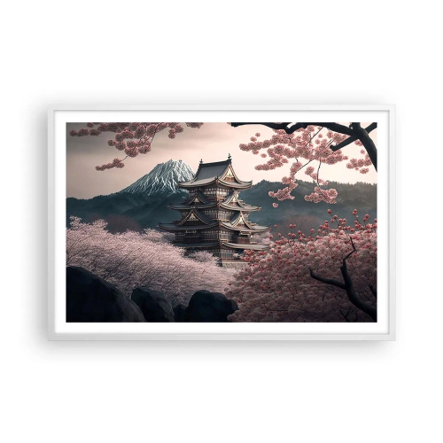 Poster in cornice bianca - Il Paese dei ciliegi in fiore - 91x61 cm