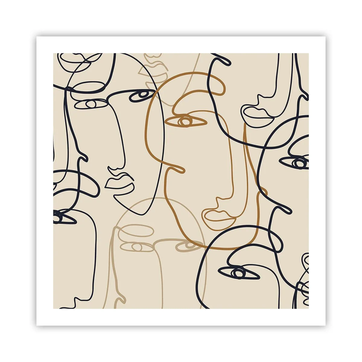 Poster - Ritratto multiplo - 60x60 cm