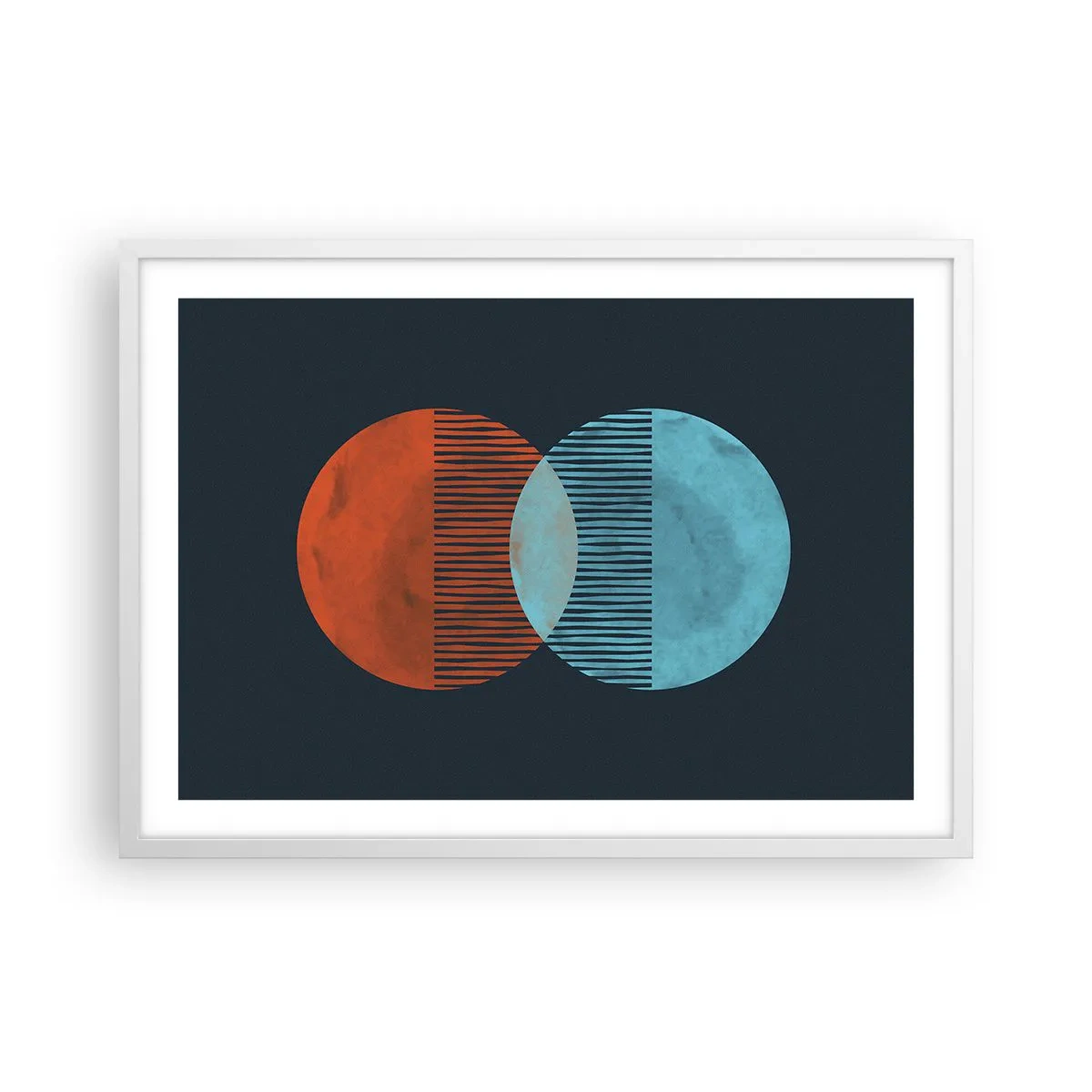 Poster in cornice bianca - Fantasia astronomica - 70x50 cm