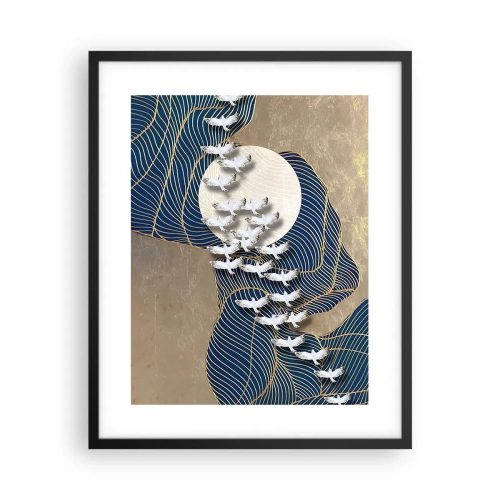 Poster in cornice nera - Libertà, viaggio, comunità - 40x50 cm