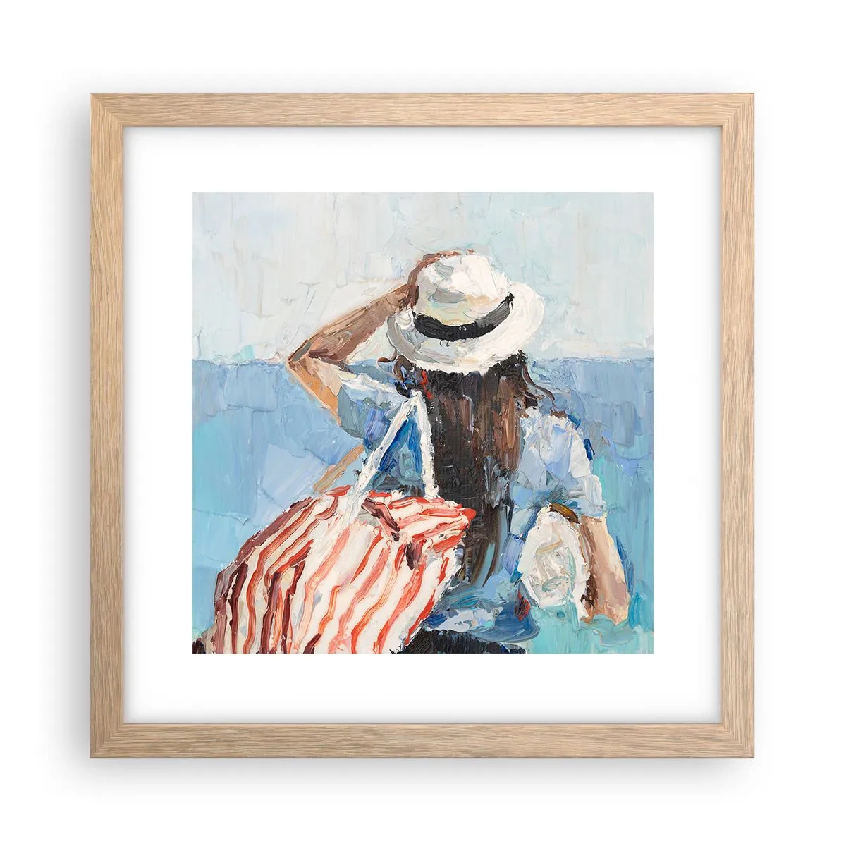 Poster in cornice rovere chiaro - Benvenuti in vacanza - 30x30 cm