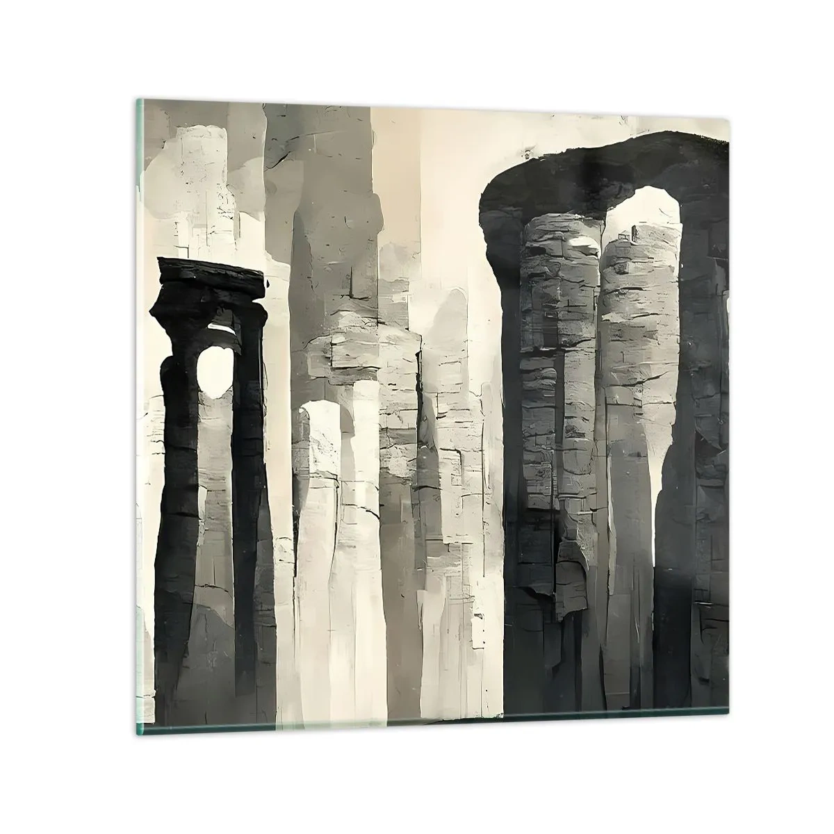 Quadro su vetro - La maestà dell'antichità - 30x30 cm