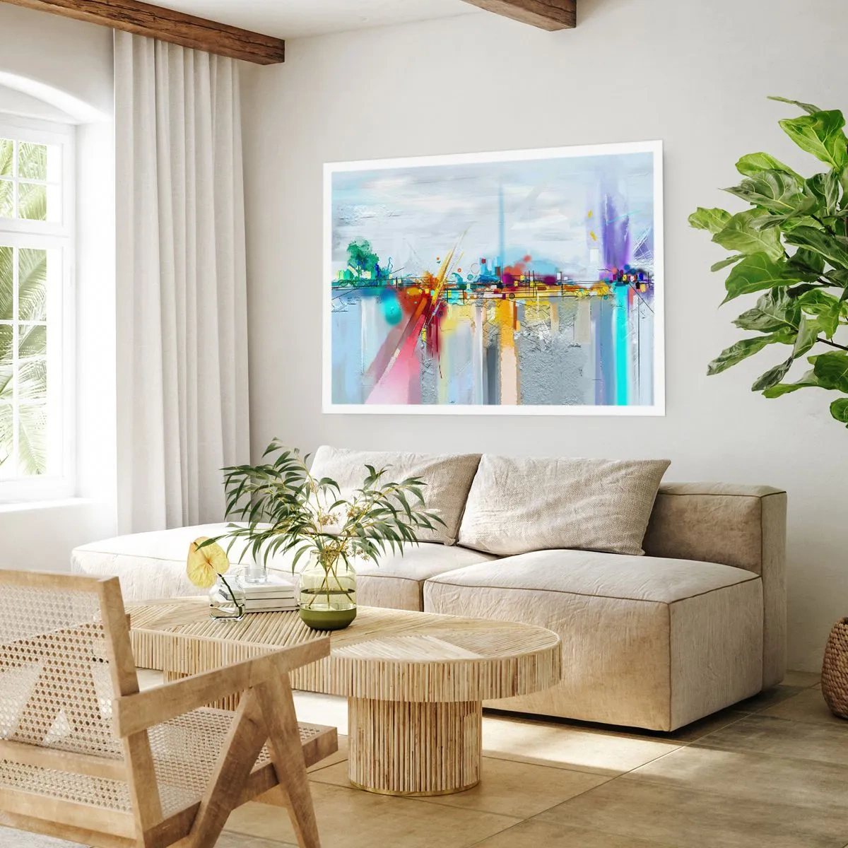 Poster - Il ponte della gioia sul fiume della vita - 50x40 cm