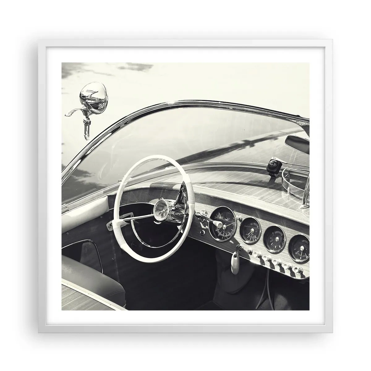 Poster in cornice bianca - Il ricco e il povero - 60x60 cm