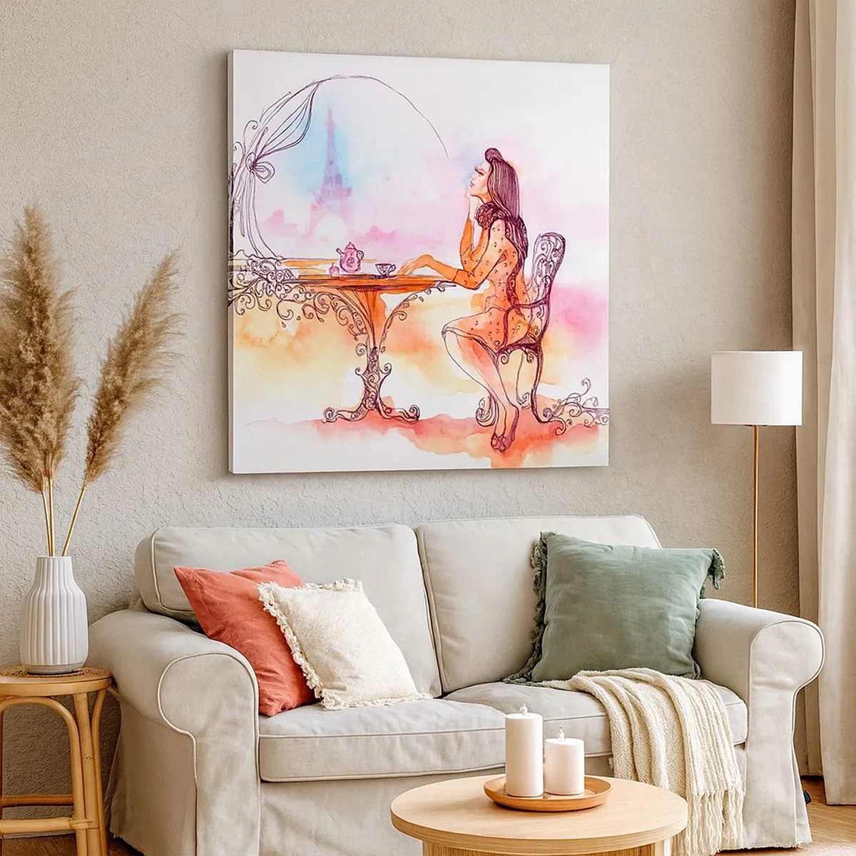 Quadro su tela - Stampe su Tela - Chic parigino - 30x30 cm