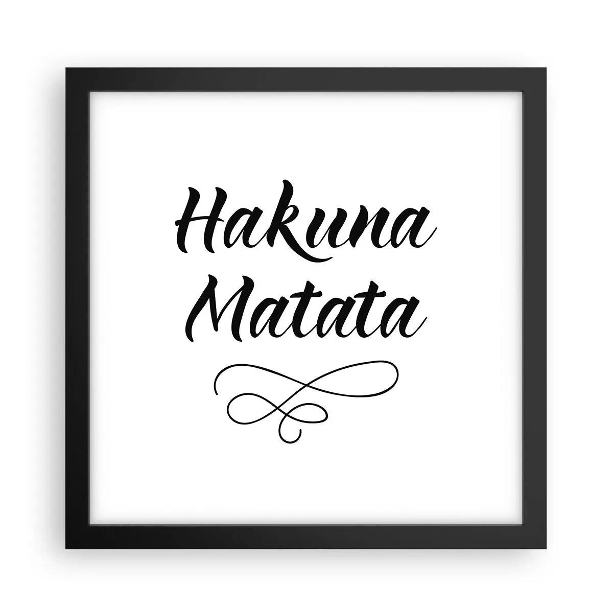 Poster in cornice nera - Il miglior consiglio - 30x30 cm