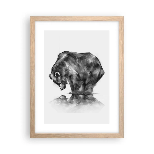 Poster in cornice rovere chiaro - Fa piacere vedere chi ci è caro - 30x40 cm