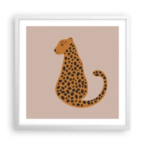 Poster in cornice bianca - Il leopardo è un motivo di moda - 50x50 cm