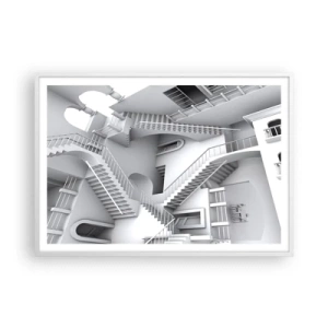 Poster in cornice bianca - Il paradosso dello spazio - 100x70 cm