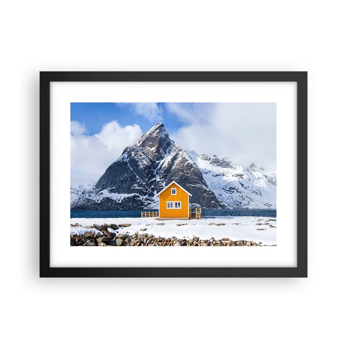 Poster in cornice nera - Vacanze scandinave - 40x30 cm