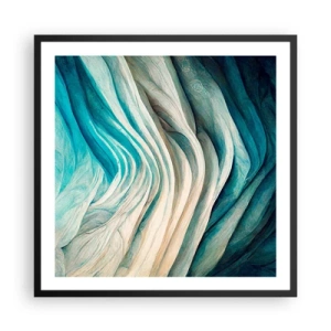 Poster in cornice nera - Blu insaziabile - 60x60 cm