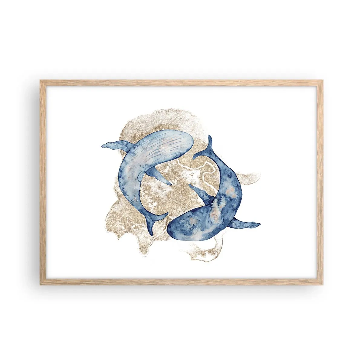 Poster in cornice rovere chiaro - Amicizia o amore? - 70x50 cm