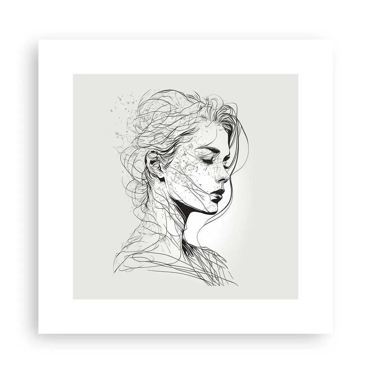 Poster - Ritratto pensieroso - 30x30 cm