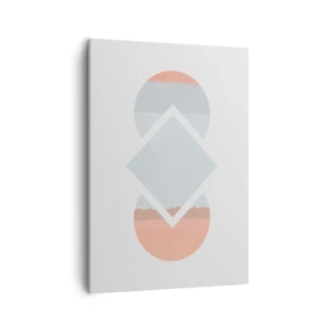 Quadro su tela - Stampe su Tela - Un dipinto minimalista con forme geometriche - 50x70cm - La situazione è chiara - Decorazione murale moderna per soggiorno e camera da letto ARTTOR