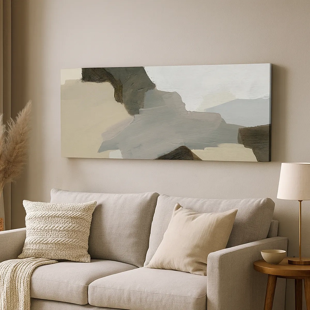 Quadro su tela - Stampe su Tela - Astrazione: il crocevia del grigio - 30x30 cm