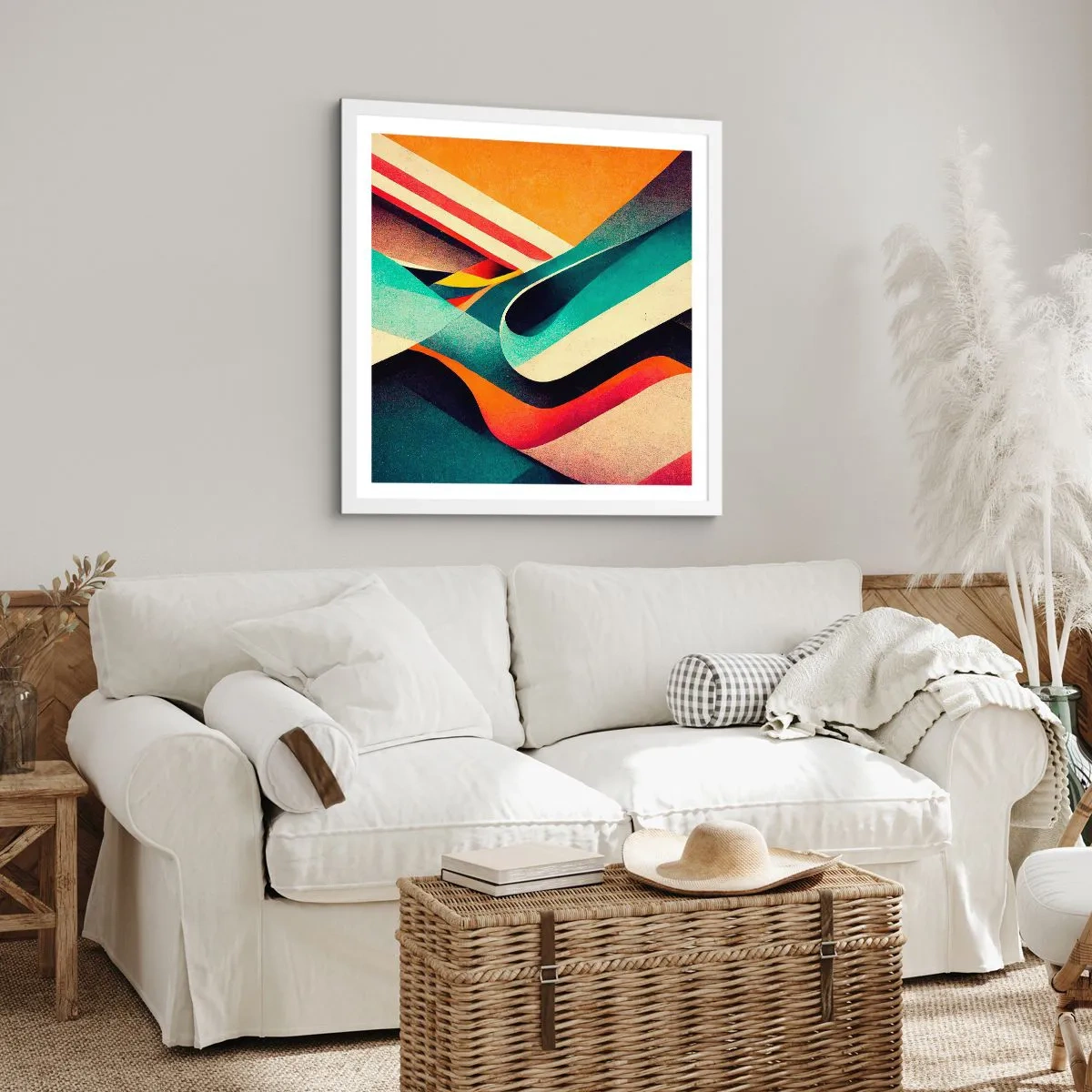 Poster in cornice bianca - Composizione intensa - 40x40 cm